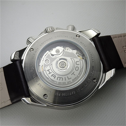 HAMILTON Khaki Aviation Pilot Auto Chrono H646660 27Jewels Automatic.