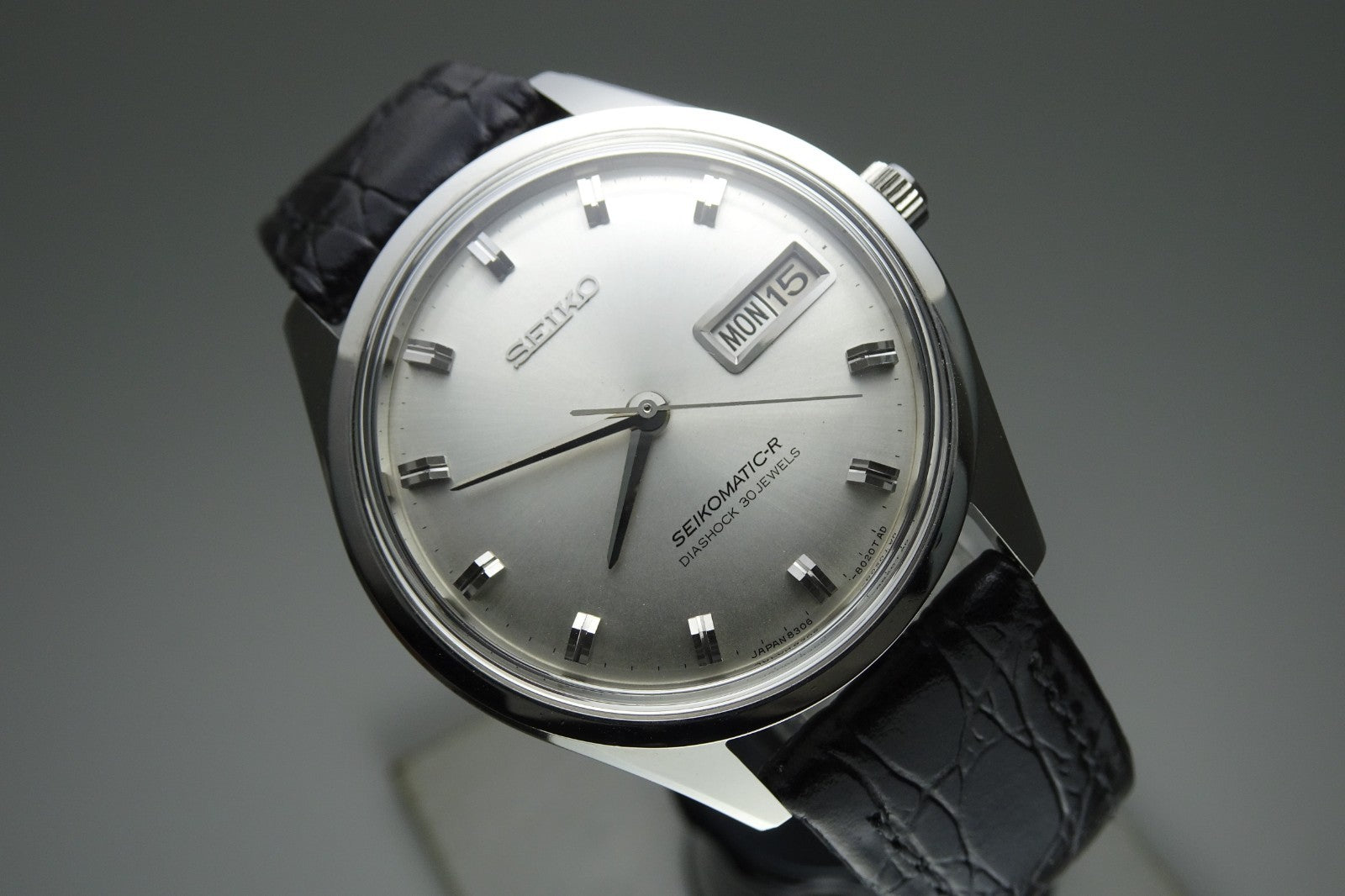Vintage 1966 JAPAN SEIKO SEIKOMATIC-R WEEKDATER 8306-8001 30Jewels Automatic.