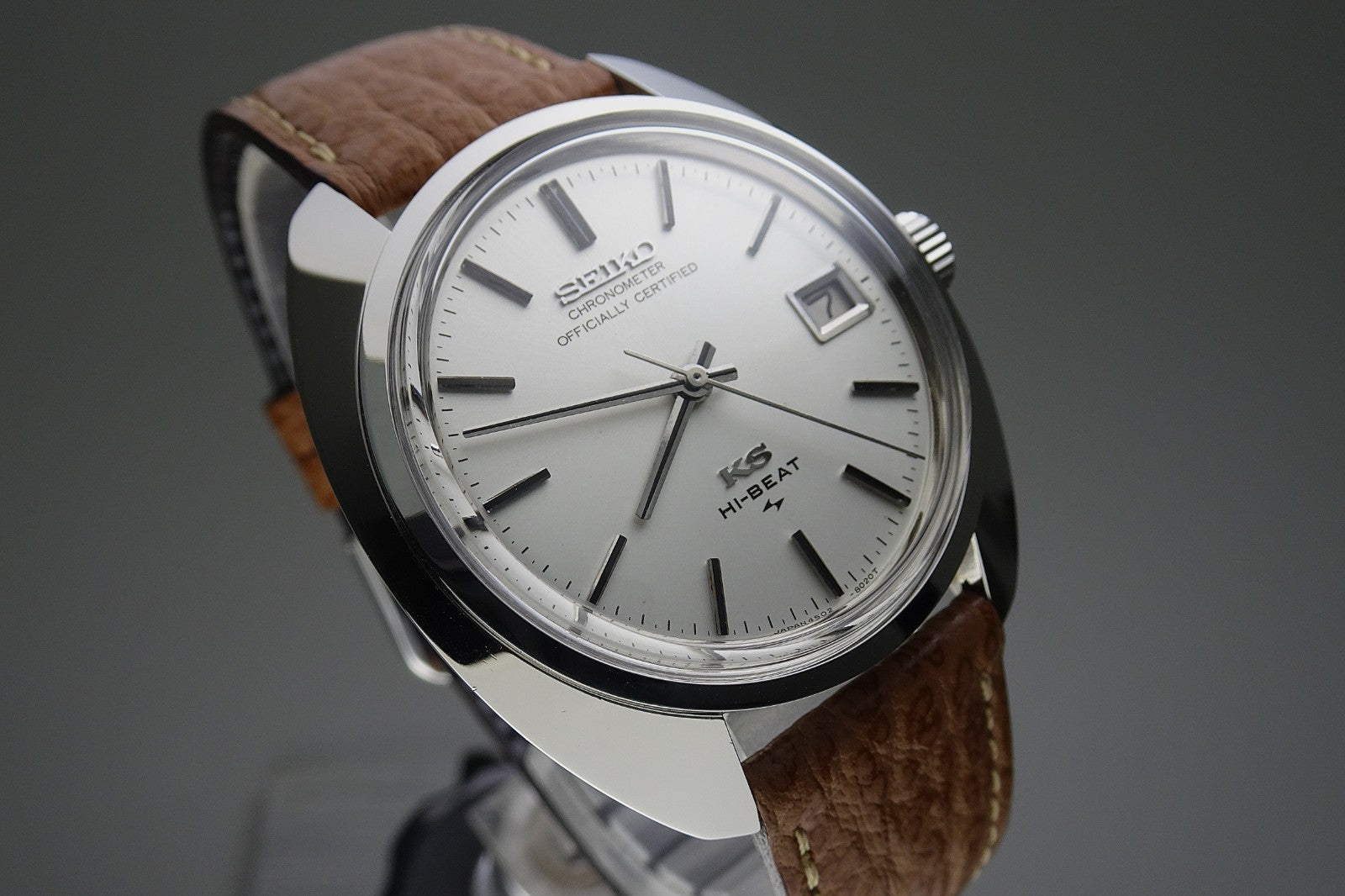 Vintage 1970 JAPAN KING SEIKO CHRONOMETER CALENDAR 4502-8010 25J Hand-winding.