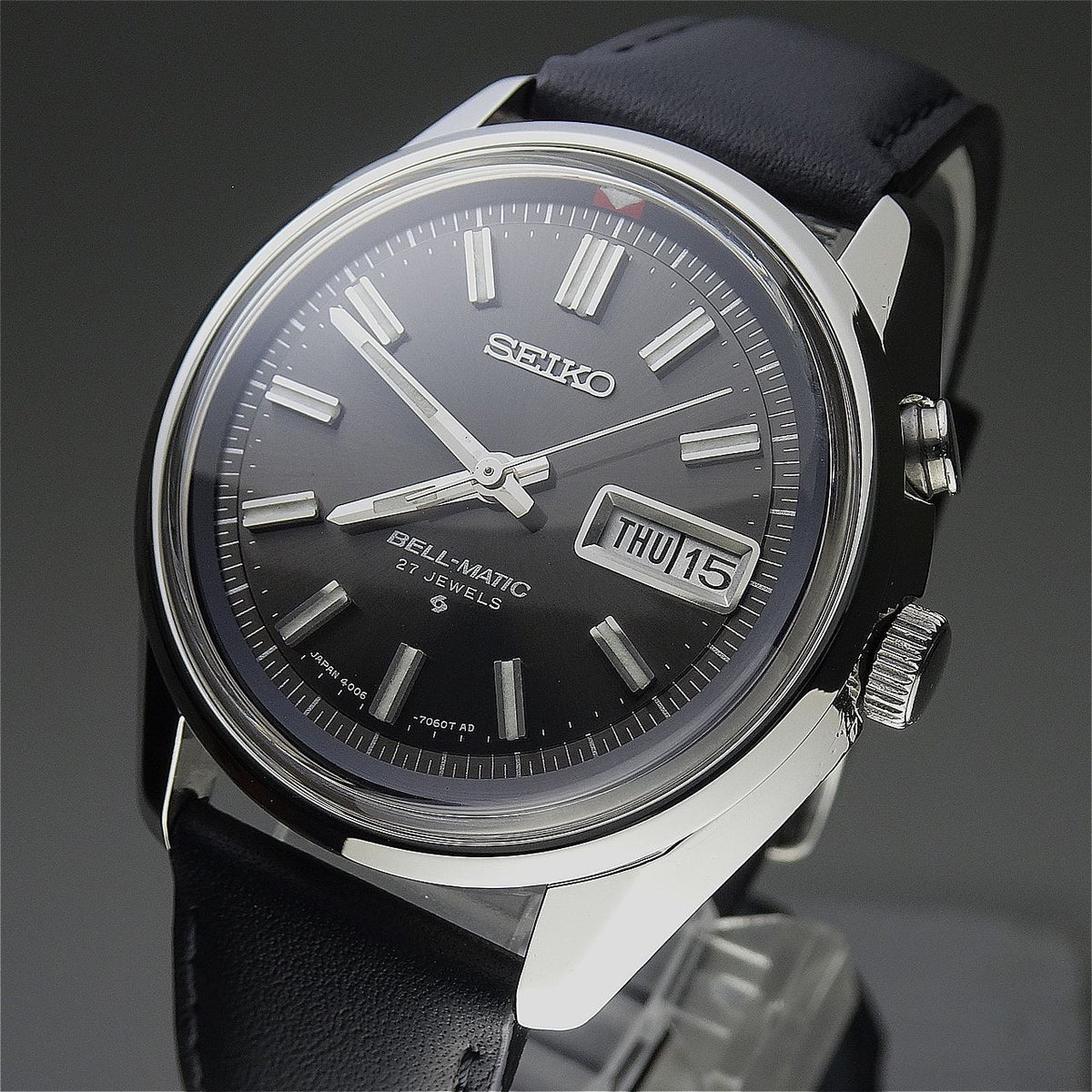 Vintage 1972 JAPAN SEIKO BELL-MATIC WEEKDATER 4006-7012 27Jewels Automatic.