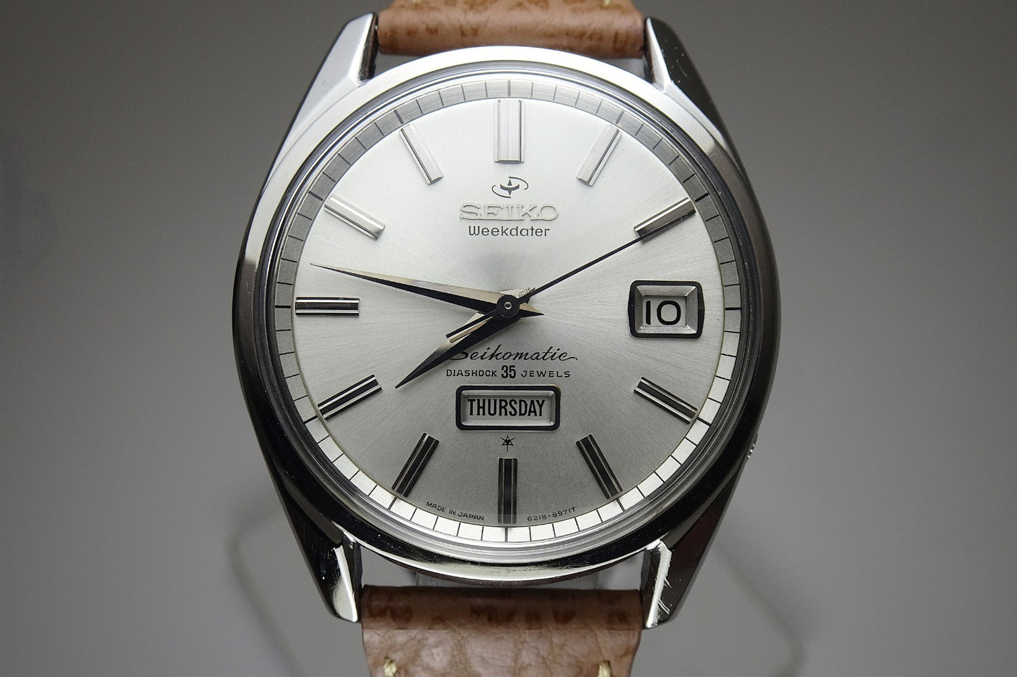 Vintage 1964 JAPAN SEIKO SEIKOMATIC WEEKDATER 6218-8971 35Jewels Automatic.