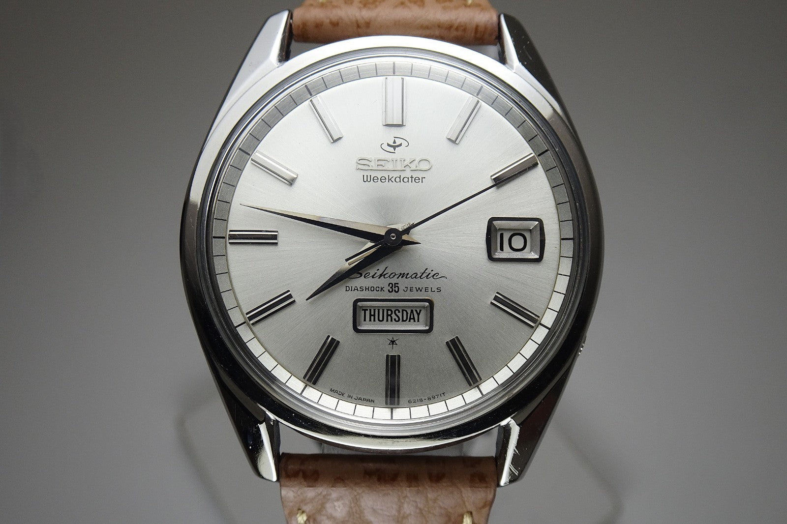 Vintage 1964 JAPAN SEIKO SEIKOMATIC WEEKDATER 6218-8971 35Jewels Automatic.