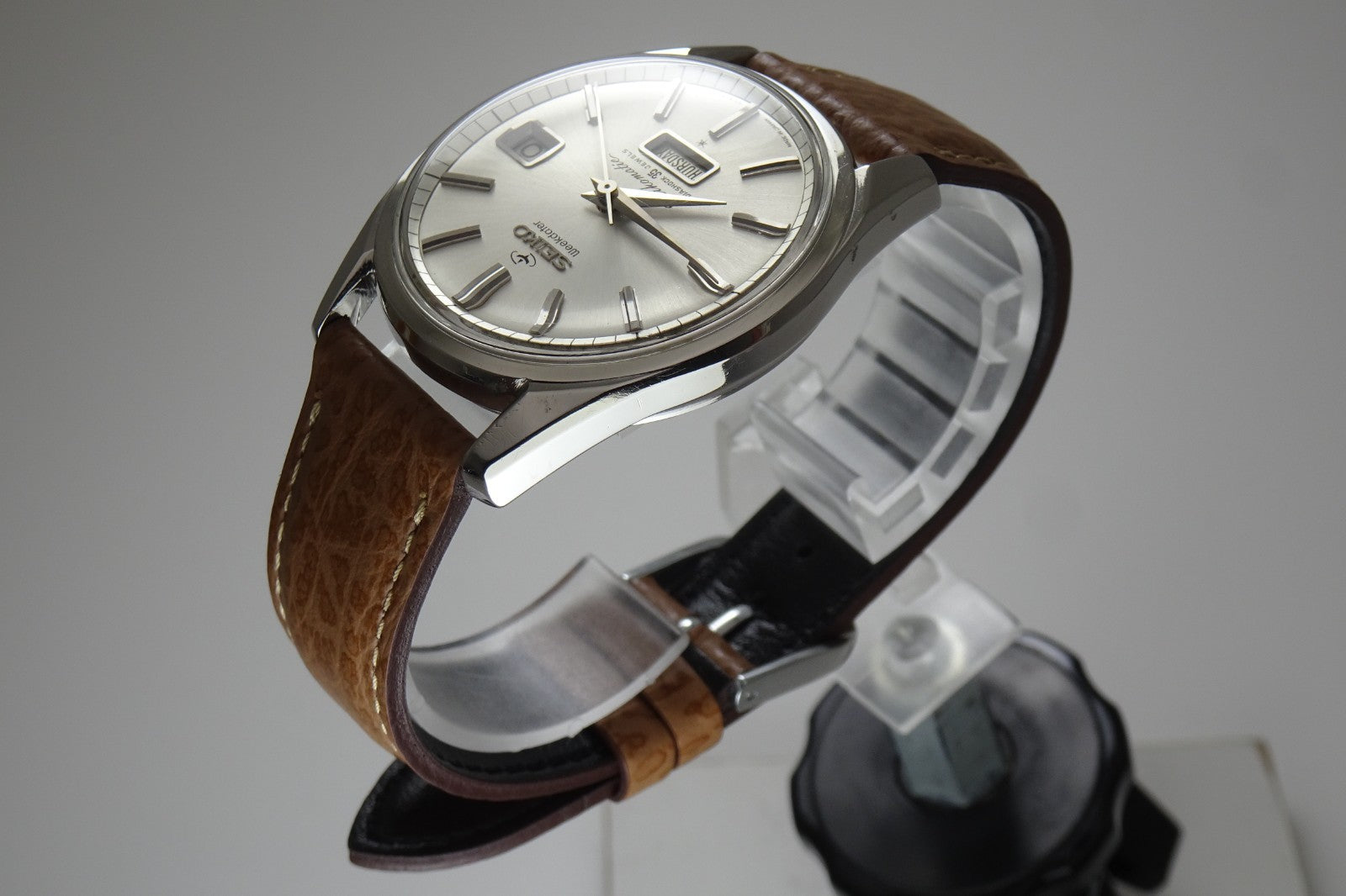 Vintage 1964 JAPAN SEIKO SEIKOMATIC WEEKDATER 6218-8971 35Jewels Automatic.