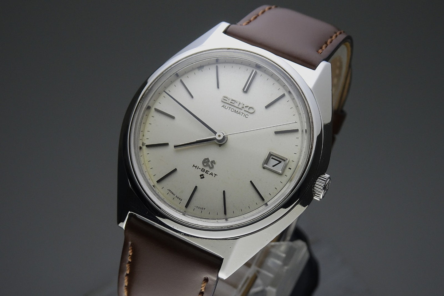 Vintage 1971 JAPAN GRAND SEIKO CALENDAR 5645-7010 25Jewels Automatic.