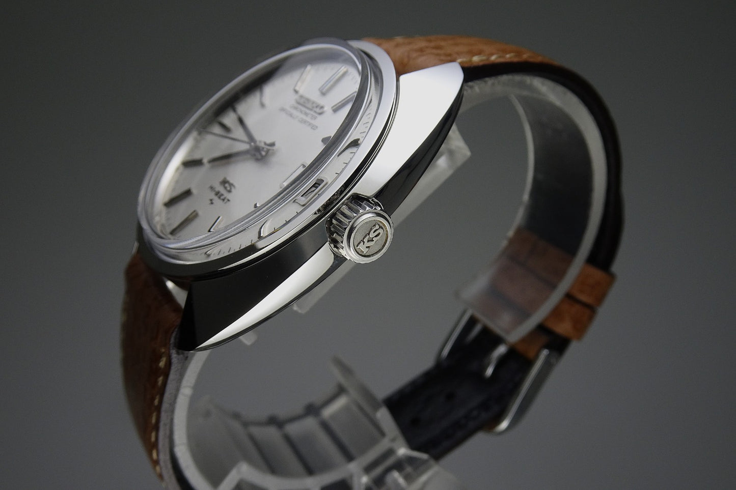 Vintage 1970 JAPAN KING SEIKO CHRONOMETER CALENDAR 4502-8010 25J Hand-winding.