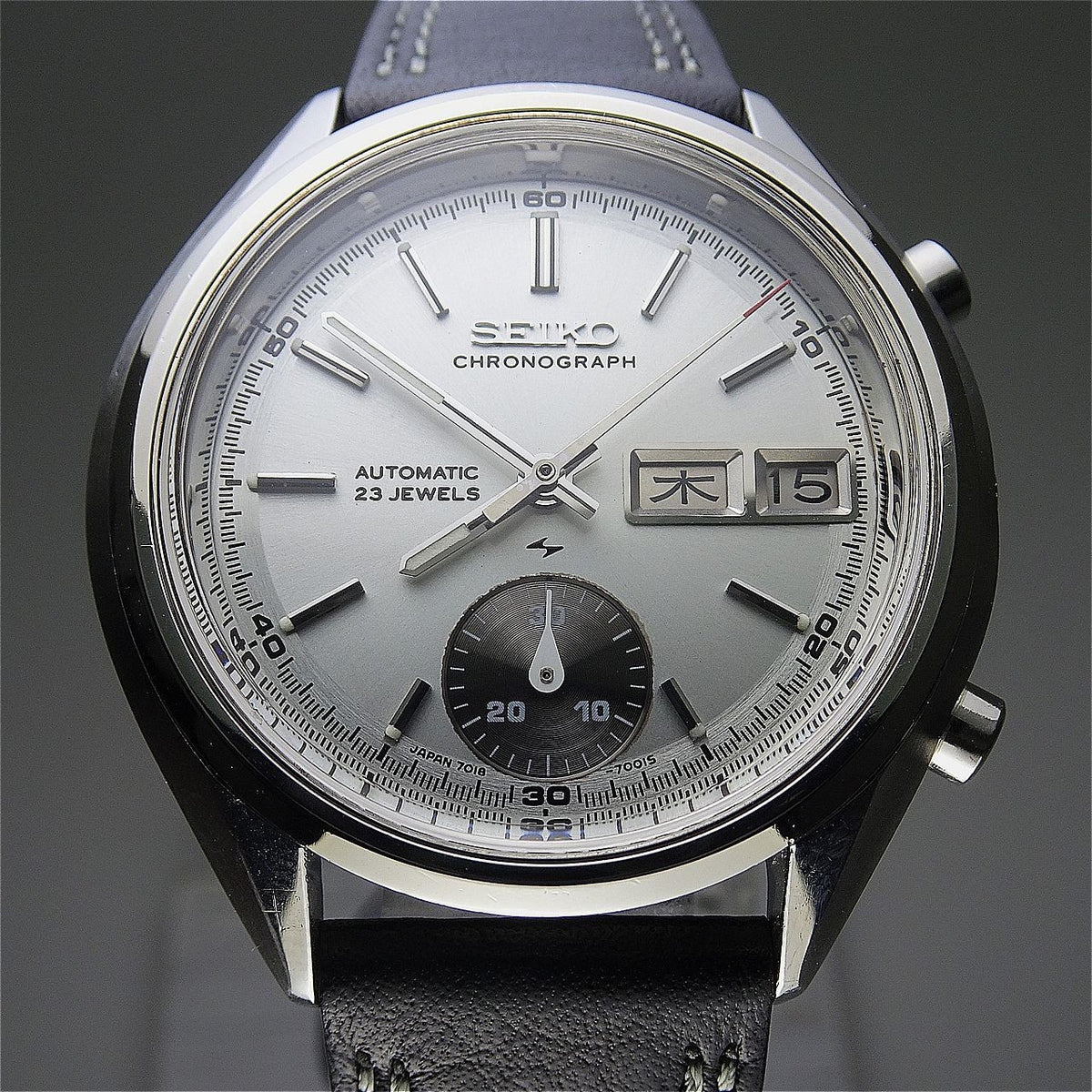 Vintage 1971 JAPAN SEIKO CHRONOGRAPH 7018-7000 23Jewels Automatic.