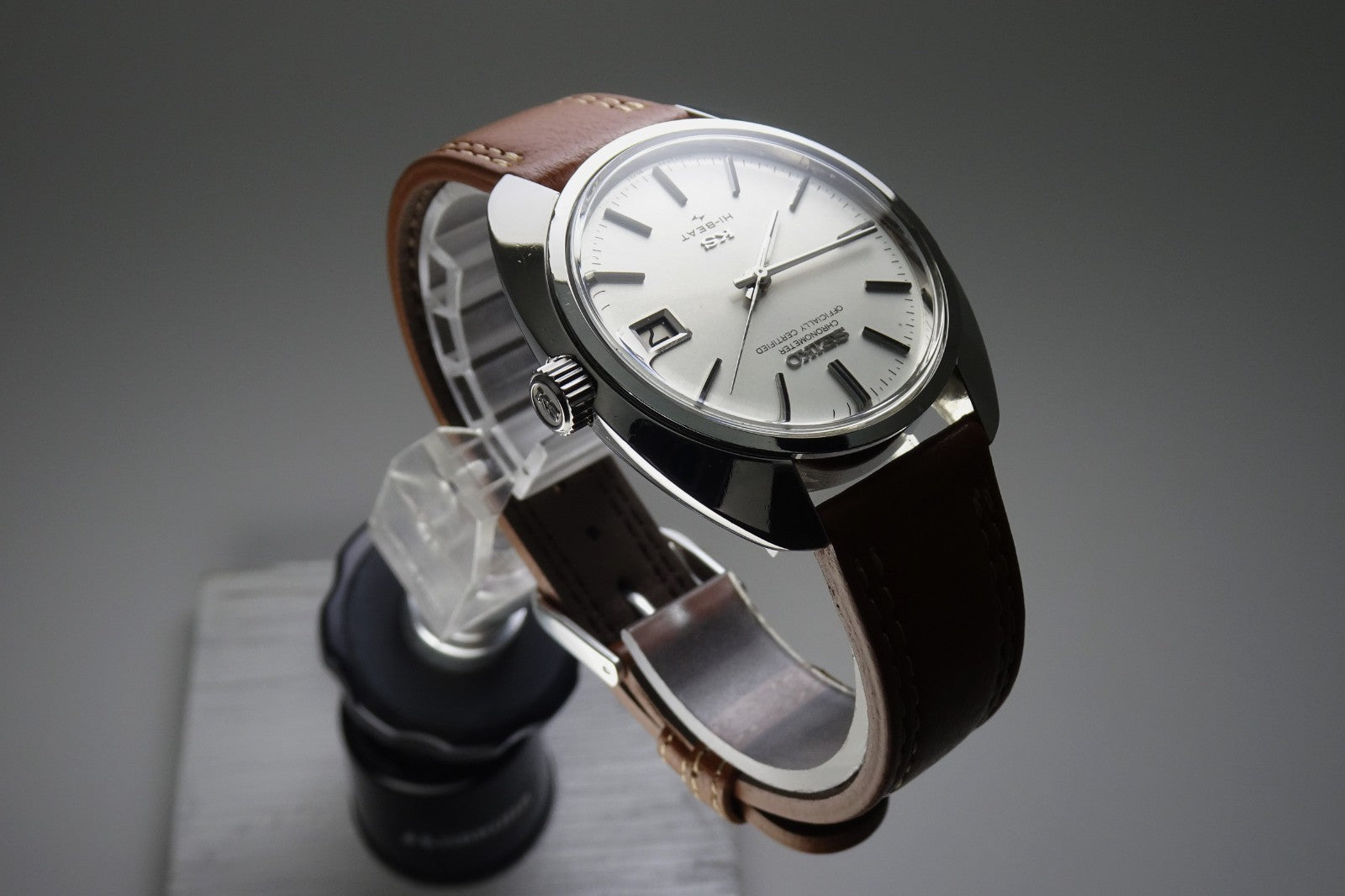 Vintage 1970 JAPAN KING SEIKO CHRONOMETER CALENDAR 4502-8010 25J Hand-winding.