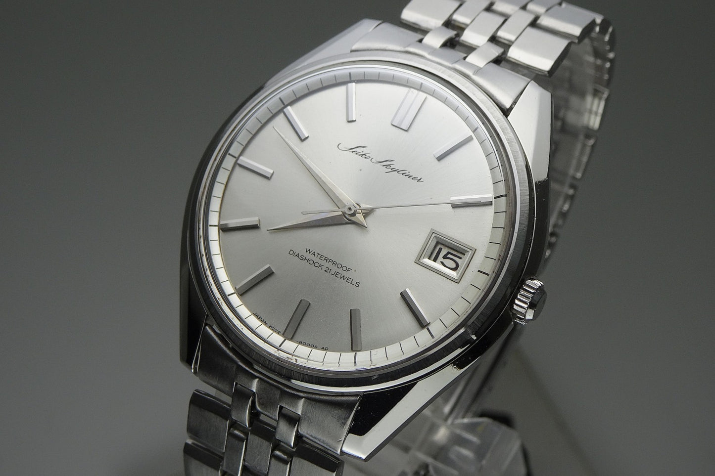 Serviced Vintage 1966 JAPAN SEIKO SKYLINER CALENDAR 6222-8000 21J Hand-winding.