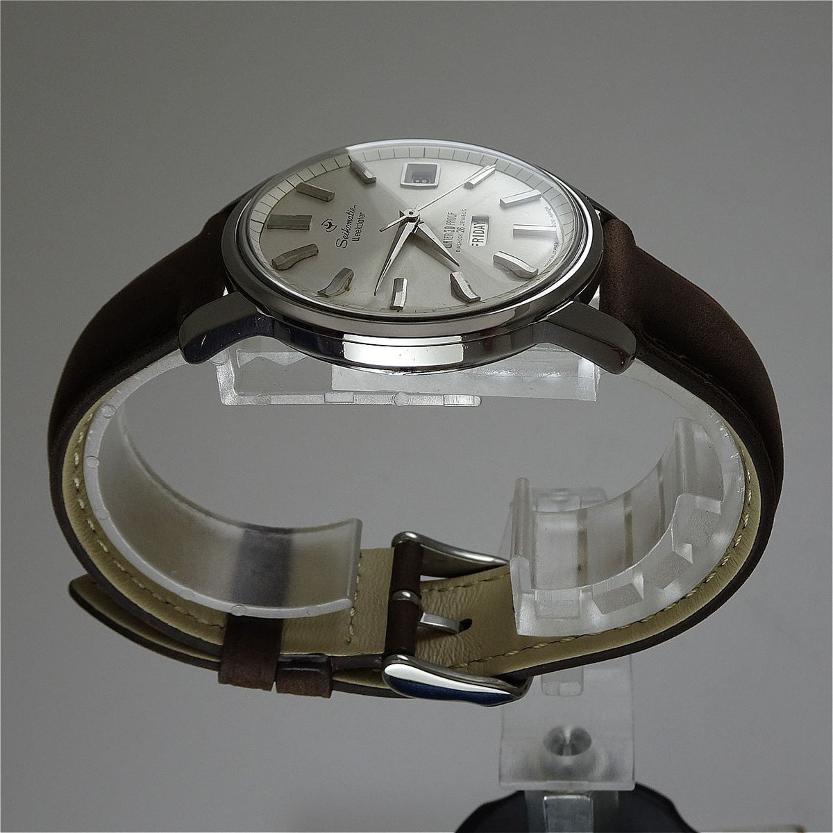 Vintage 1964 JAPAN SEIKO SEIKOMATIC WEEKDATER 6206-8990 26Jewels Automatic.