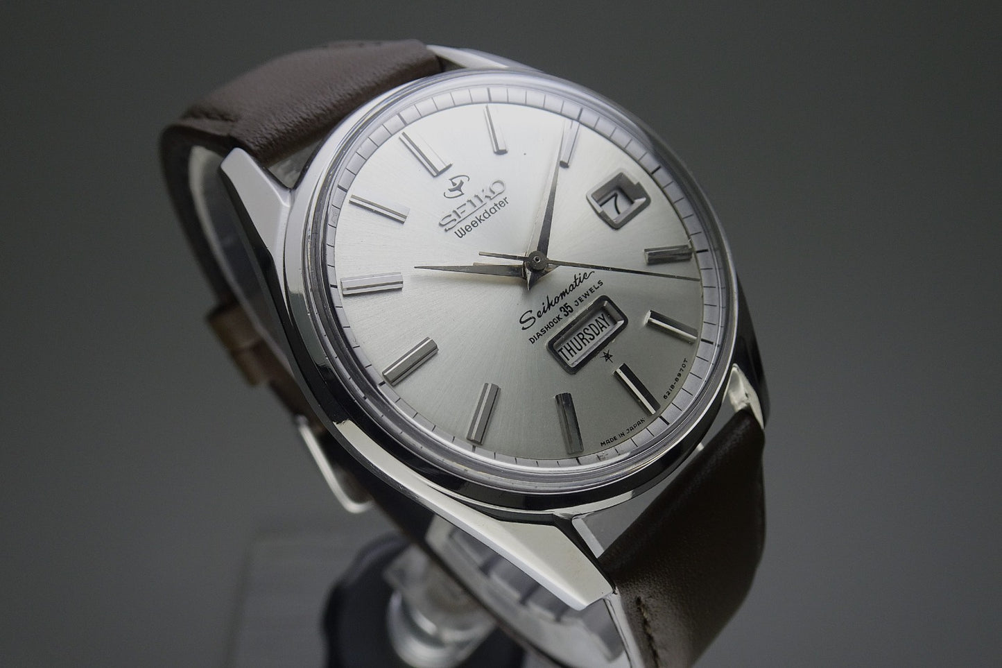 Vintage 1964 JAPAN SEIKO SEIKOMATIC WEEKDATER 6218-8970 35Jewels Automatic.