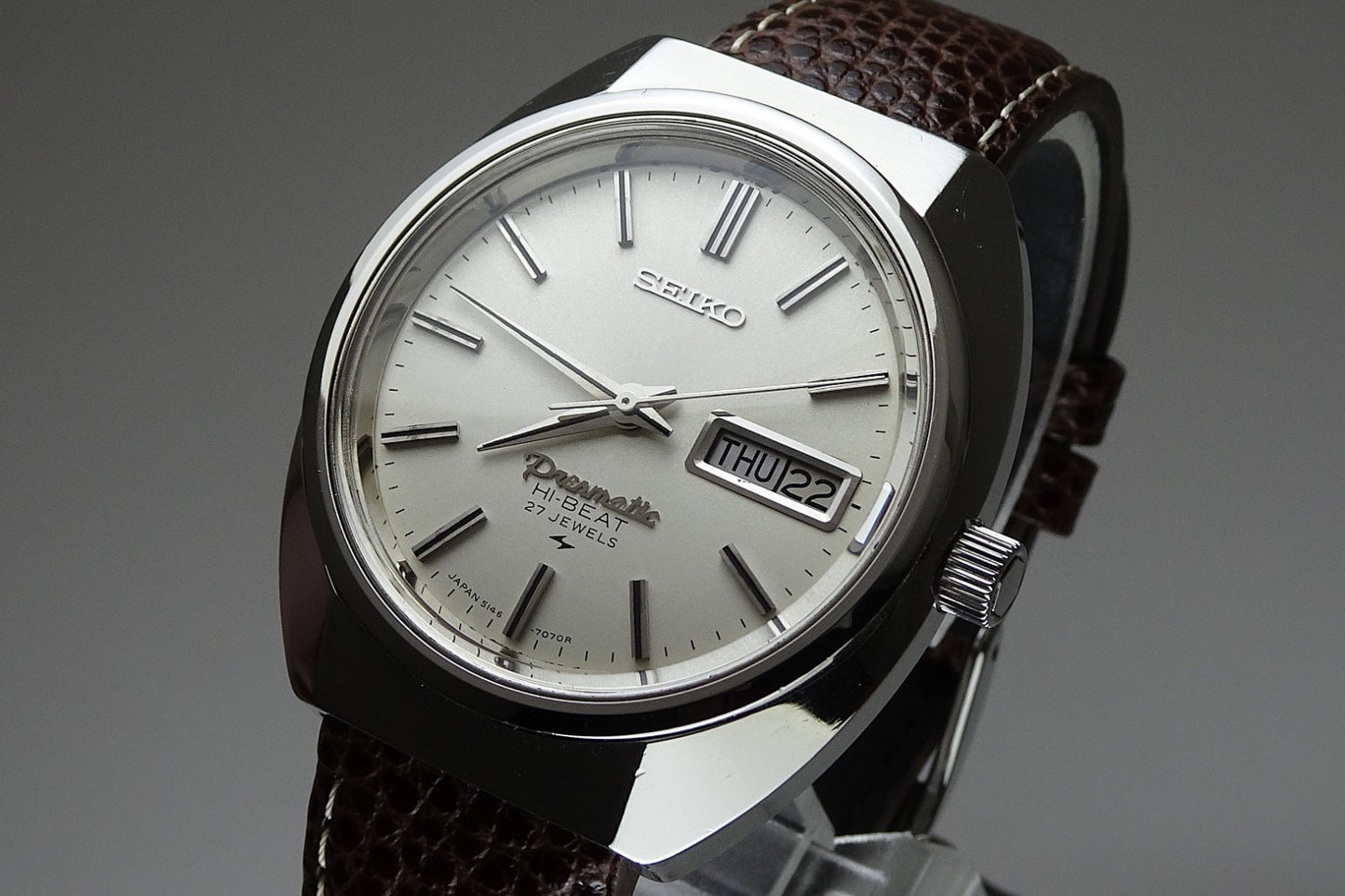 Vintage 1970 JAPAN SEIKO PRESMATIC WEEKDATER 5146-7040 27Jewels Automatic.