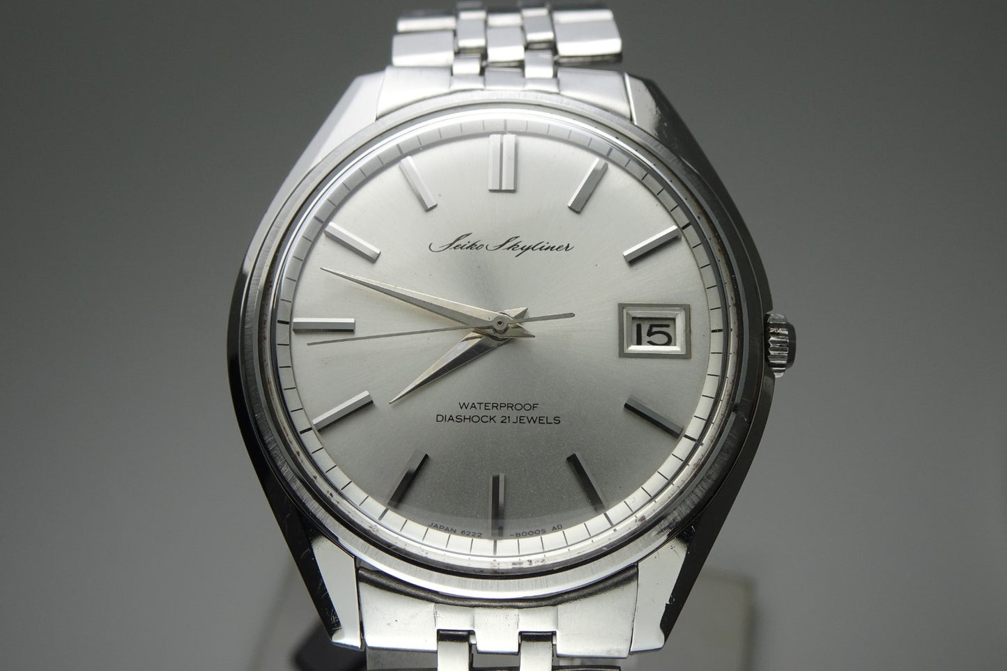 Serviced Vintage 1966 JAPAN SEIKO SKYLINER CALENDAR 6222-8000 21J Hand-winding.
