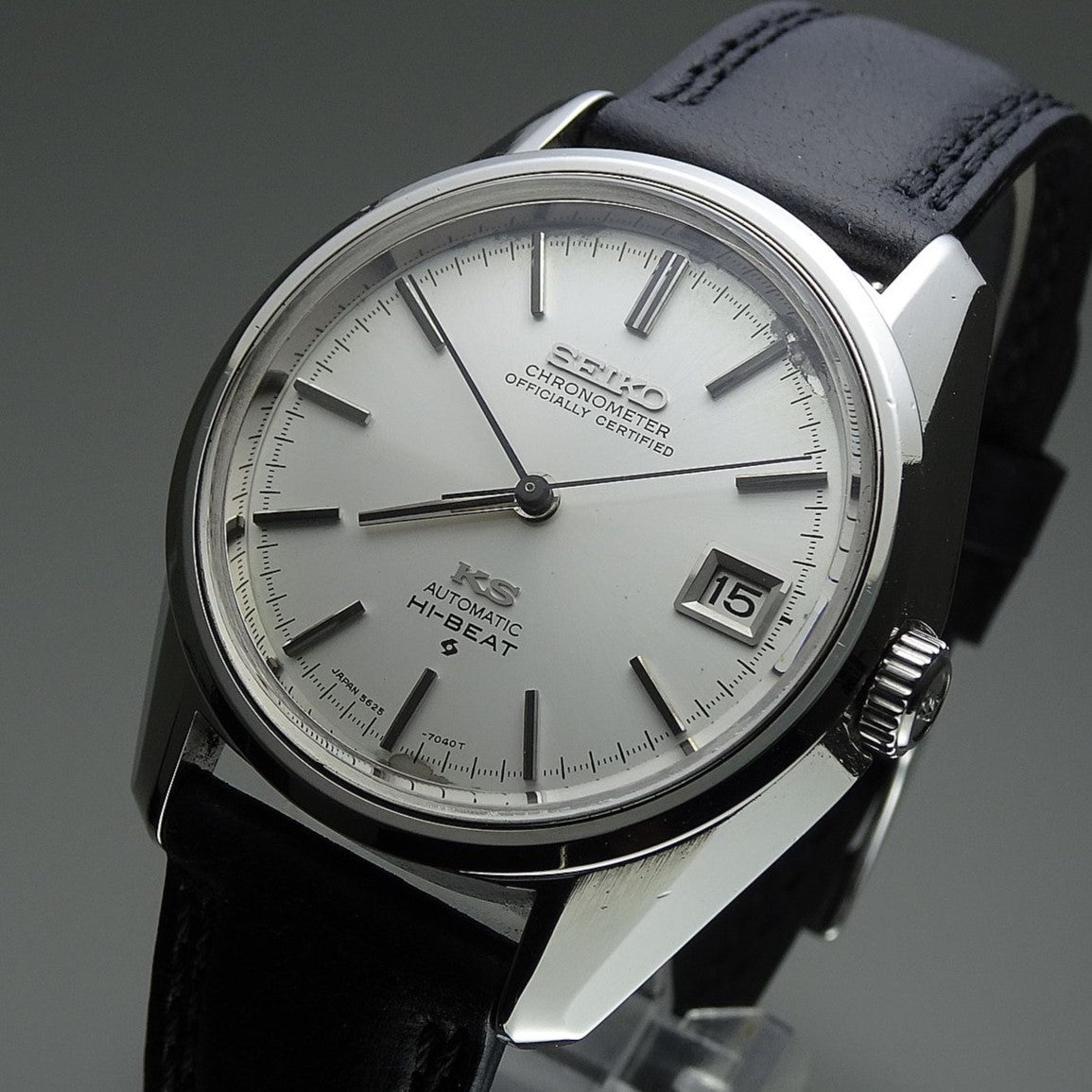 Vintage 1973 JAPAN KING SEIKO CHRONOMETER CALENDAR 5625-7041 25Jewels Automatic.
