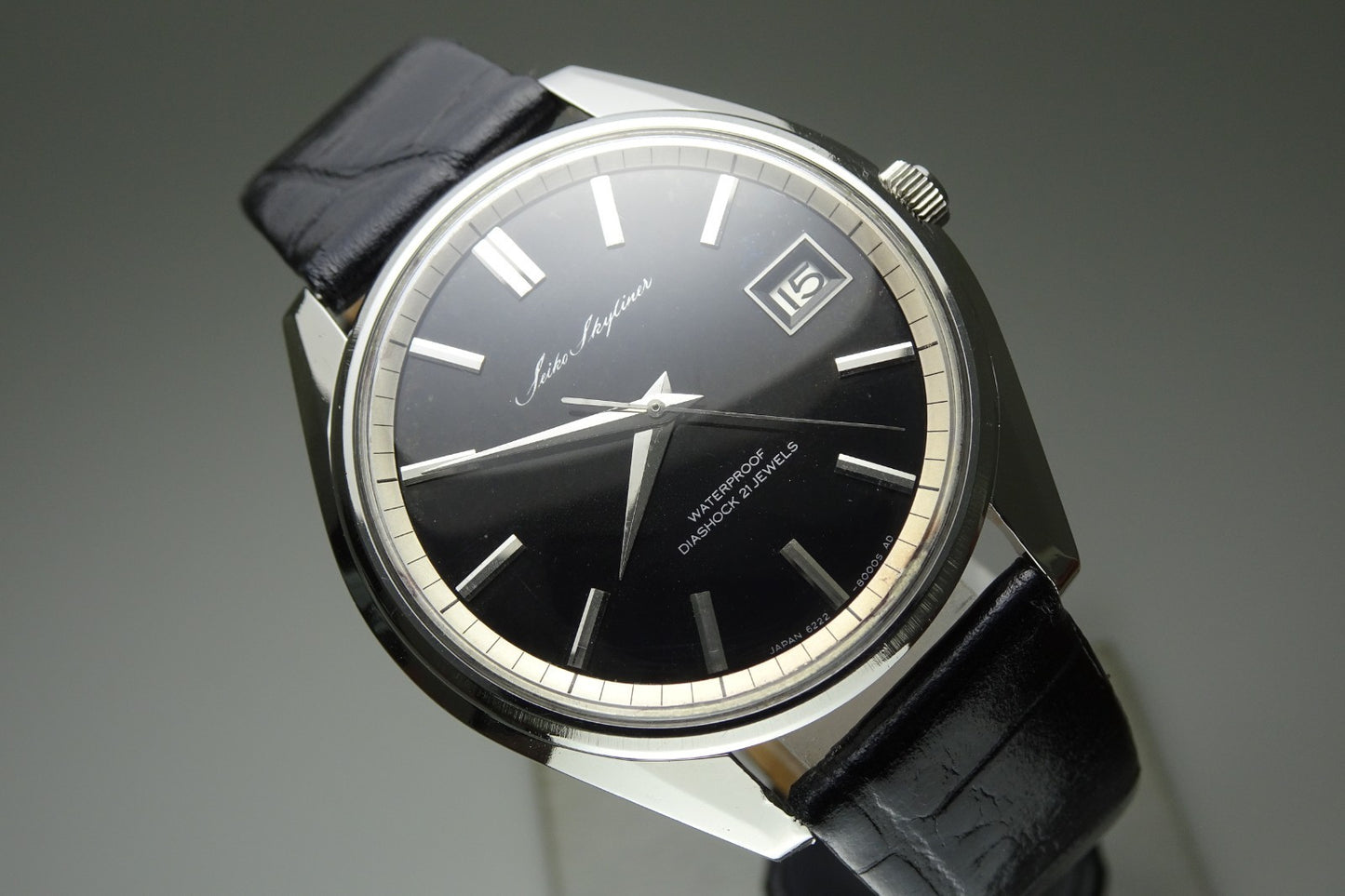 Vintage 1966 JAPAN SEIKO SKYLINER CALENDAR 6222-8000 21Jewels Hand-winding.