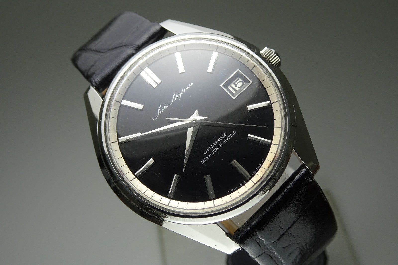 Vintage 1966 JAPAN SEIKO SKYLINER CALENDAR 6222-8000 21Jewels Hand-winding.