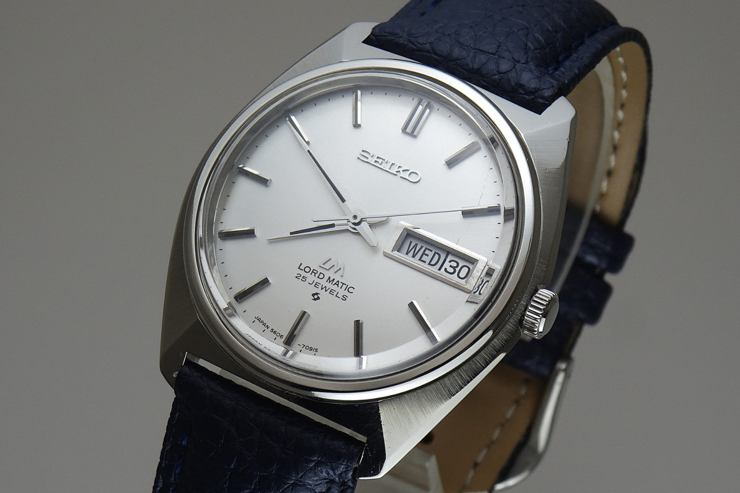 Serviced Vintage 1970 JAPAN SEIKO LORD MATIC WEEKDATER 5606-7000 25J Automatic.