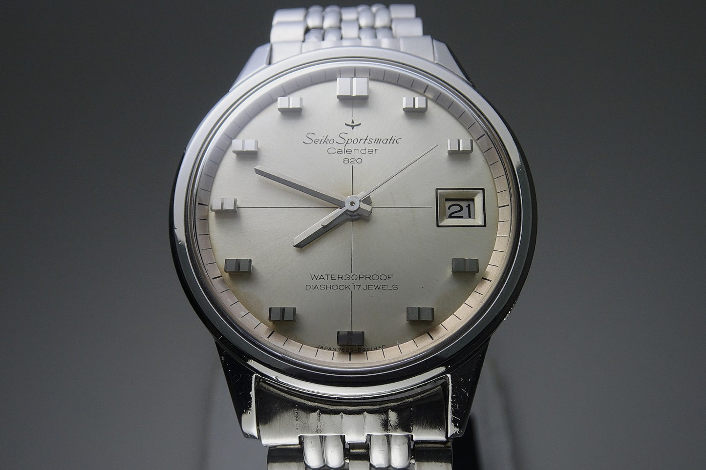 Vintage 1965 JAPAN SEIKO SPORTSMATIC CALENDAR 820 7625-8961 17Jewels Automatic.