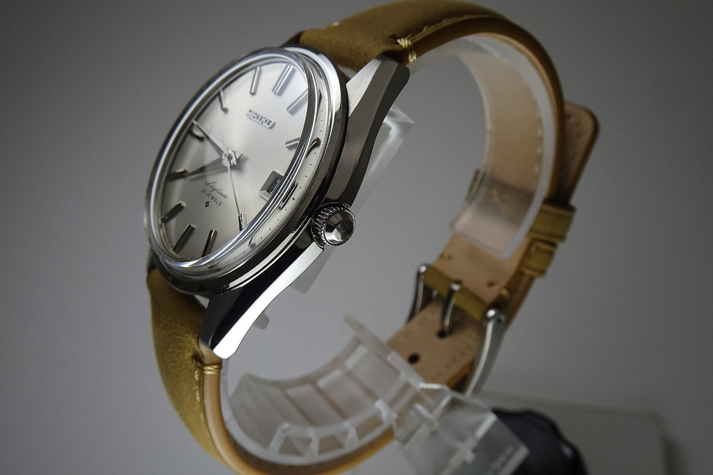 Vintage 1971 JAPAN SEIKO SKYLINER CALENDAR 6102-8000 21Jewels Hand-winding.