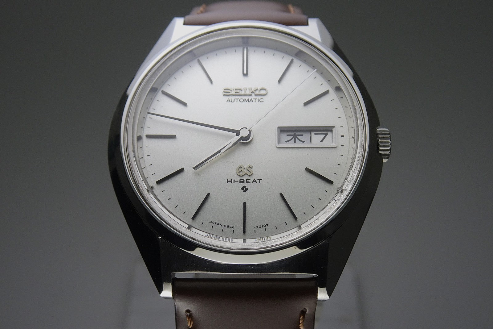 Vintage 1973 JAPAN GRAND SEIKO WEEKDATER 5646-7011 25Jewels Automatic.