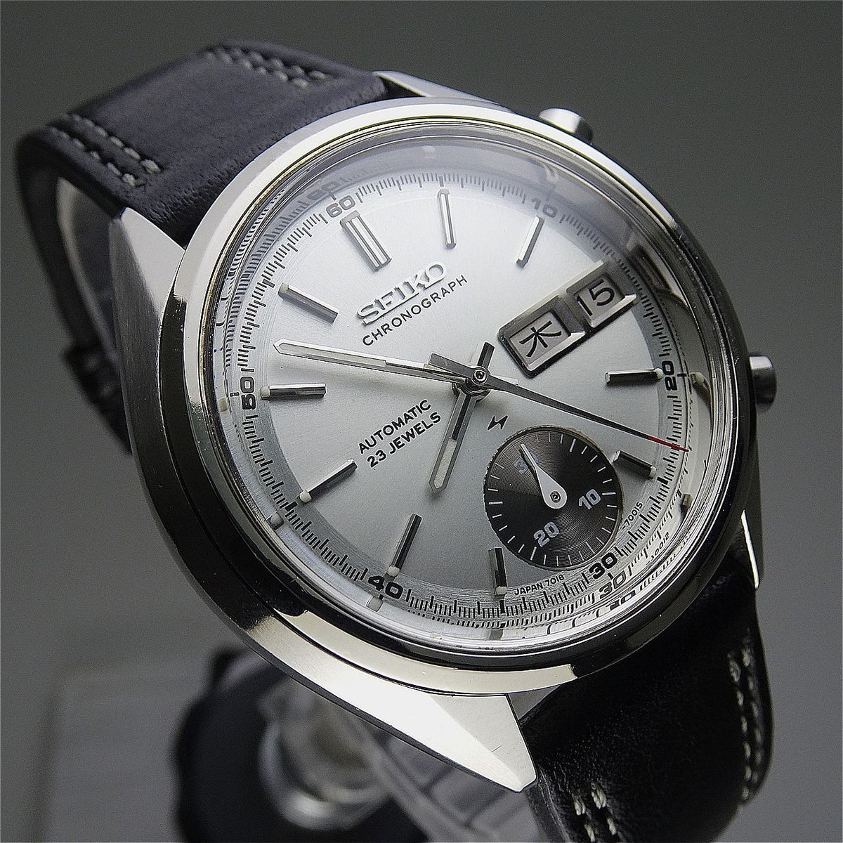 Vintage 1971 JAPAN SEIKO CHRONOGRAPH 7018-7000 23Jewels Automatic.