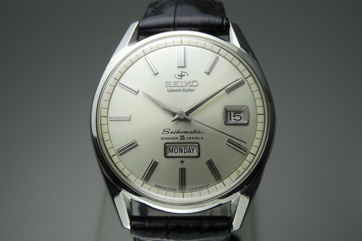 Vintage 1964 JAPAN SEIKO SEIKOMATIC WEEKDATER 6218-8970 35Jewels Automatic.