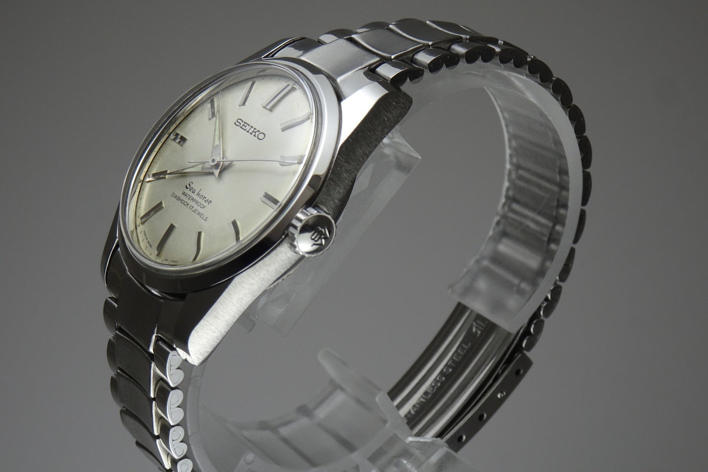 Vintage 1965 JAPAN SEIKO SEA HORSE 66-7000 17Jewels Hand-winding.