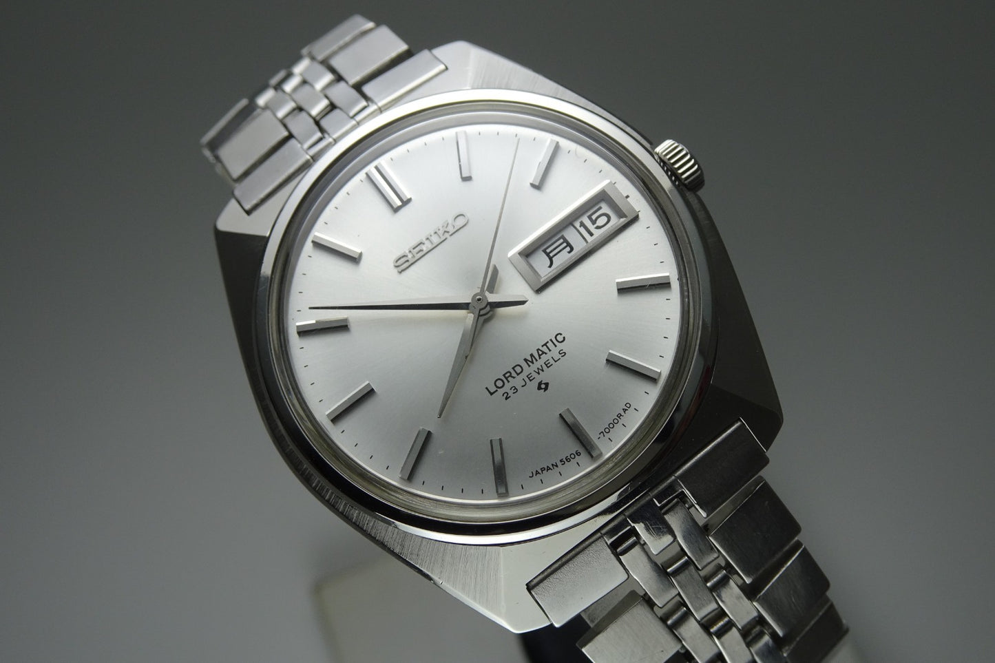 Vintage 1968 JAPAN SEIKO LORD MATIC WEEKDATER 5606-7000 23Jewels Automatic.