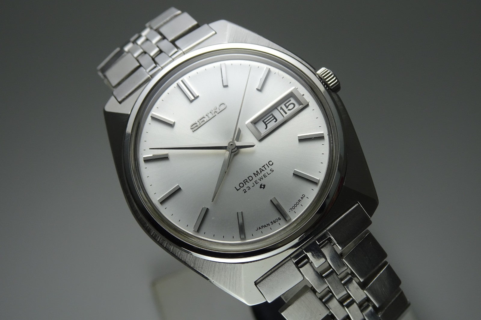 Vintage 1968 JAPAN SEIKO LORD MATIC WEEKDATER 5606-7000 23Jewels Automatic.