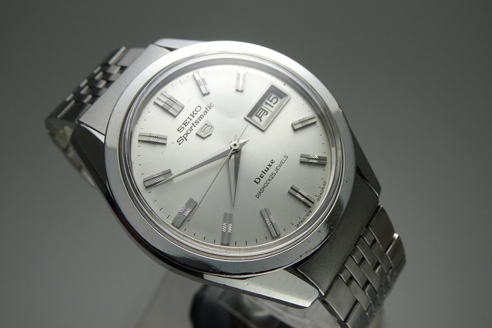 Serviced Vintage 1967 JAPAN SEIKO SPORTSMATIC5 DX 7619-9030 25Jewels Automatic.
