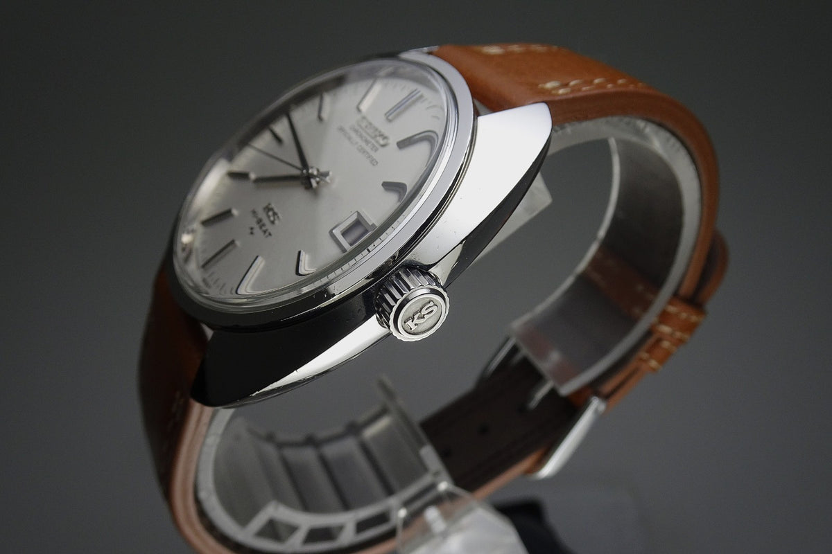 Vintage 1970 JAPAN KING SEIKO CHRONOMETER CALENDAR 4502-8010 25J Hand-winding.