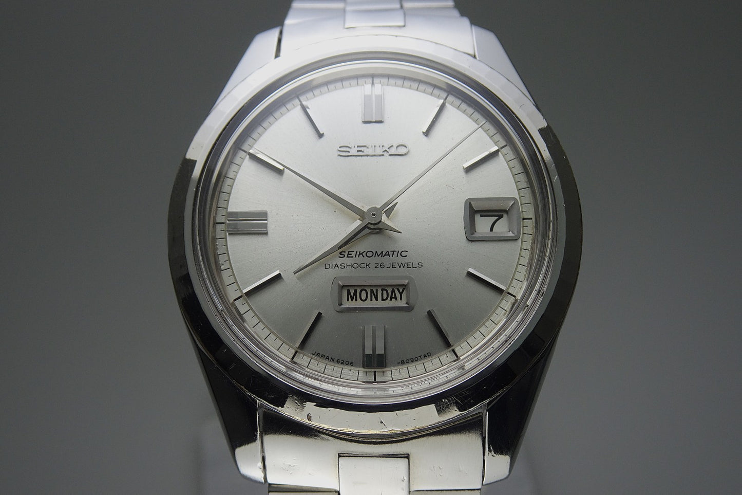 Serviced Vintage 1966 JAPAN SEIKO SEIKOMATIC WEEKDATER 6206-8100 26J Automatic.