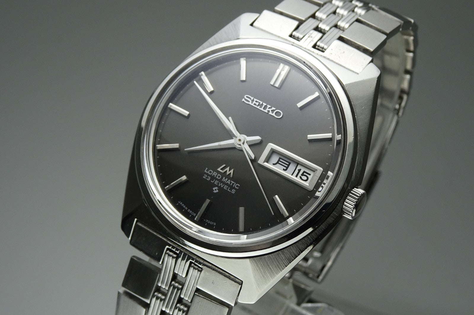 Vintage 1969 JAPAN SEIKO LORD MATIC WEEKDATER 5606-7000 23Jewels Automatic.