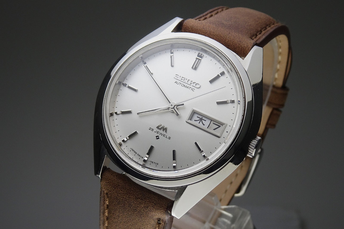 Vintage 1974 JAPAN SEIKO LORD MATIC WEEKDATER 5606-7192 25Jewels Automatic.