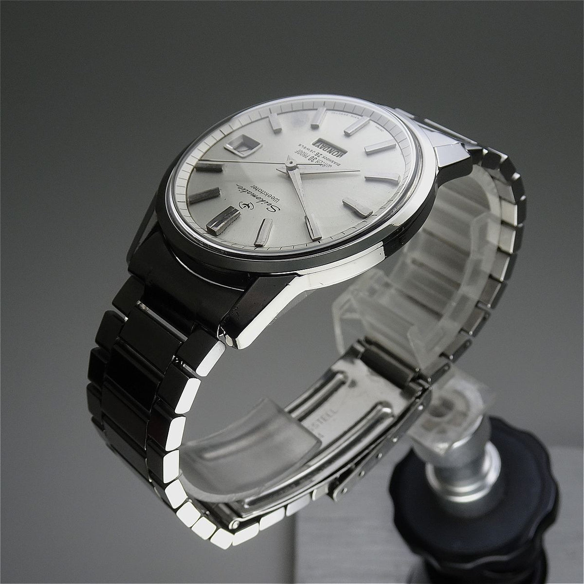 Serviced Vintage 1965 JAPAN SEIKO SEIKOMATIC WEEKDATER 6206-8990 26J Automatic.