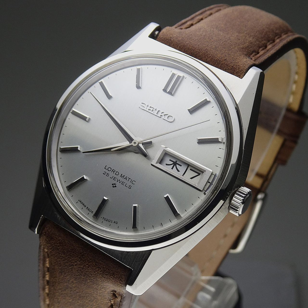 Vintage 1968 JAPAN SEIKO LORD MATIC WEEKDATER 5606-7020 25Jewels Automatic.