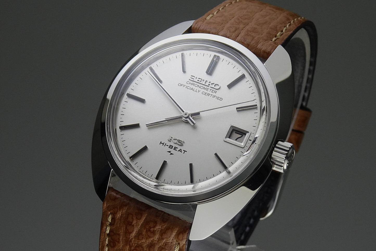 Vintage 1970 JAPAN KING SEIKO CHRONOMETER CALENDAR 4502-8010 25J Hand-winding.