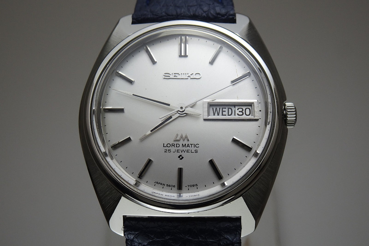 Serviced Vintage 1970 JAPAN SEIKO LORD MATIC WEEKDATER 5606-7000 25J Automatic.