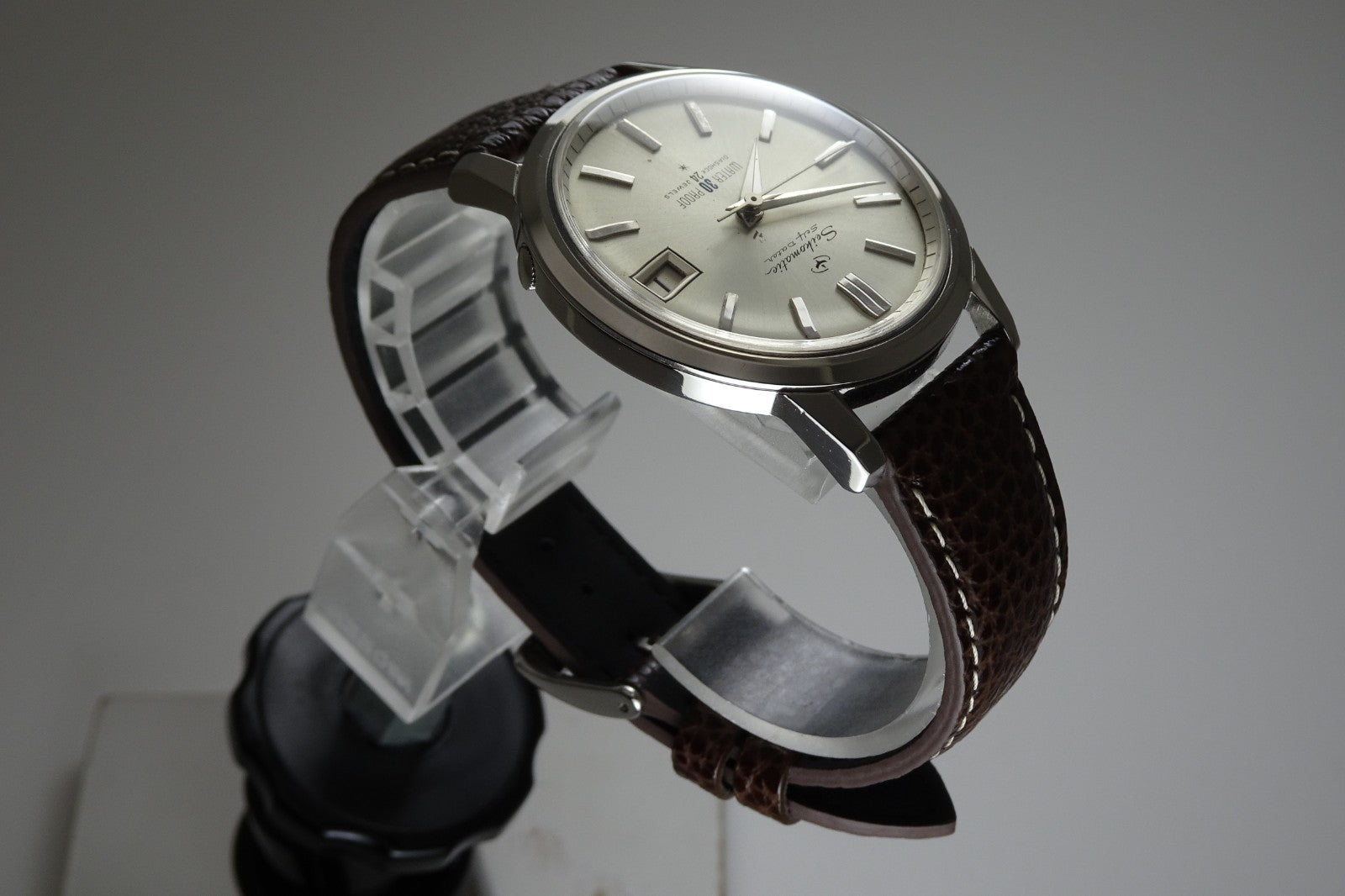 Vintage 1963 JAPAN SEIKO SEIKOMATIC SELF-DATA J13059 24Jewels Automatic.