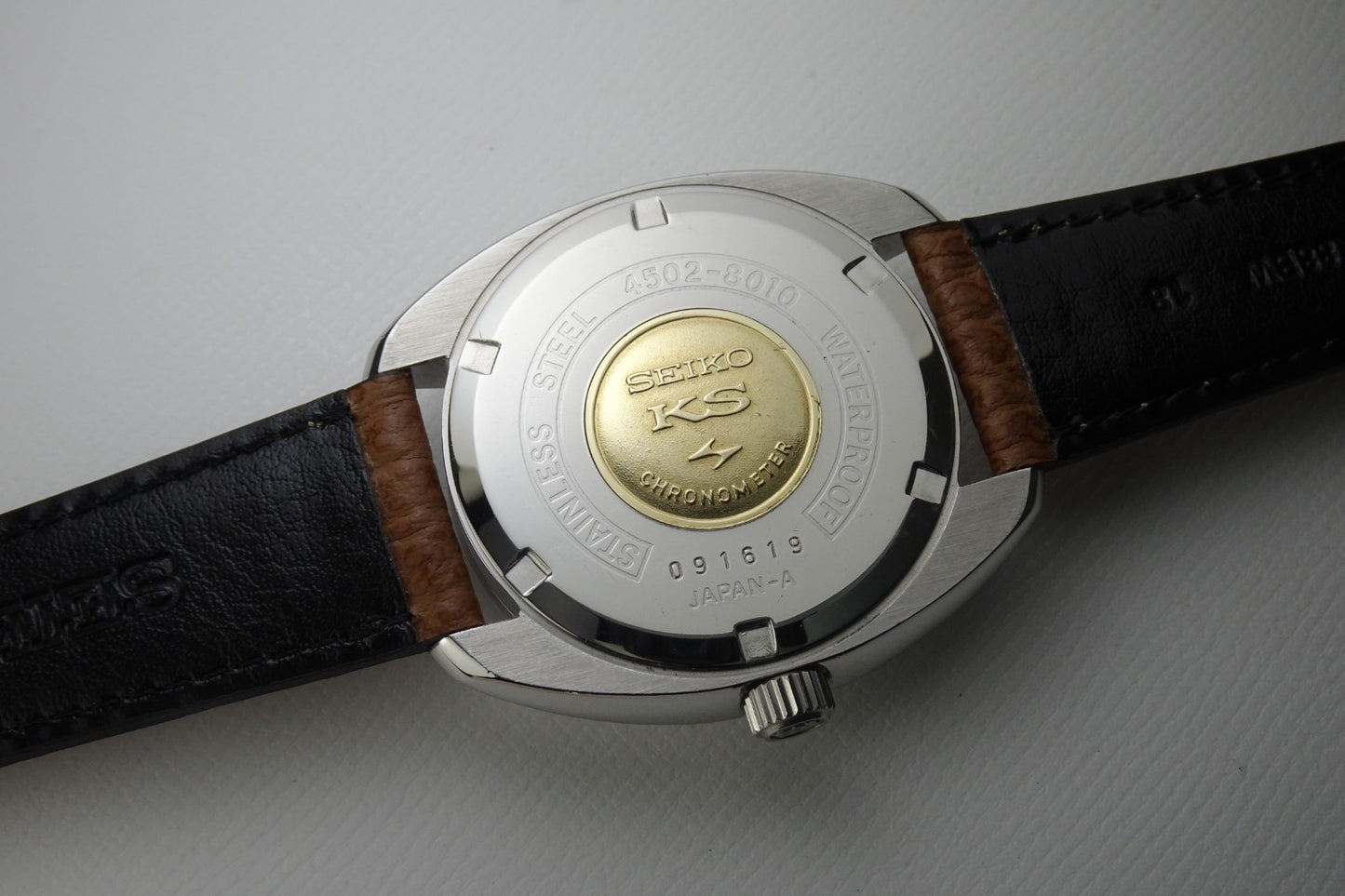 Vintage 1970 JAPAN KING SEIKO CHRONOMETER CALENDAR 4502-8010 25J Hand-winding.