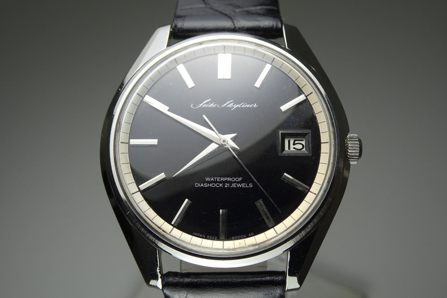 Vintage 1966 JAPAN SEIKO SKYLINER CALENDAR 6222-8000 21Jewels Hand-winding.