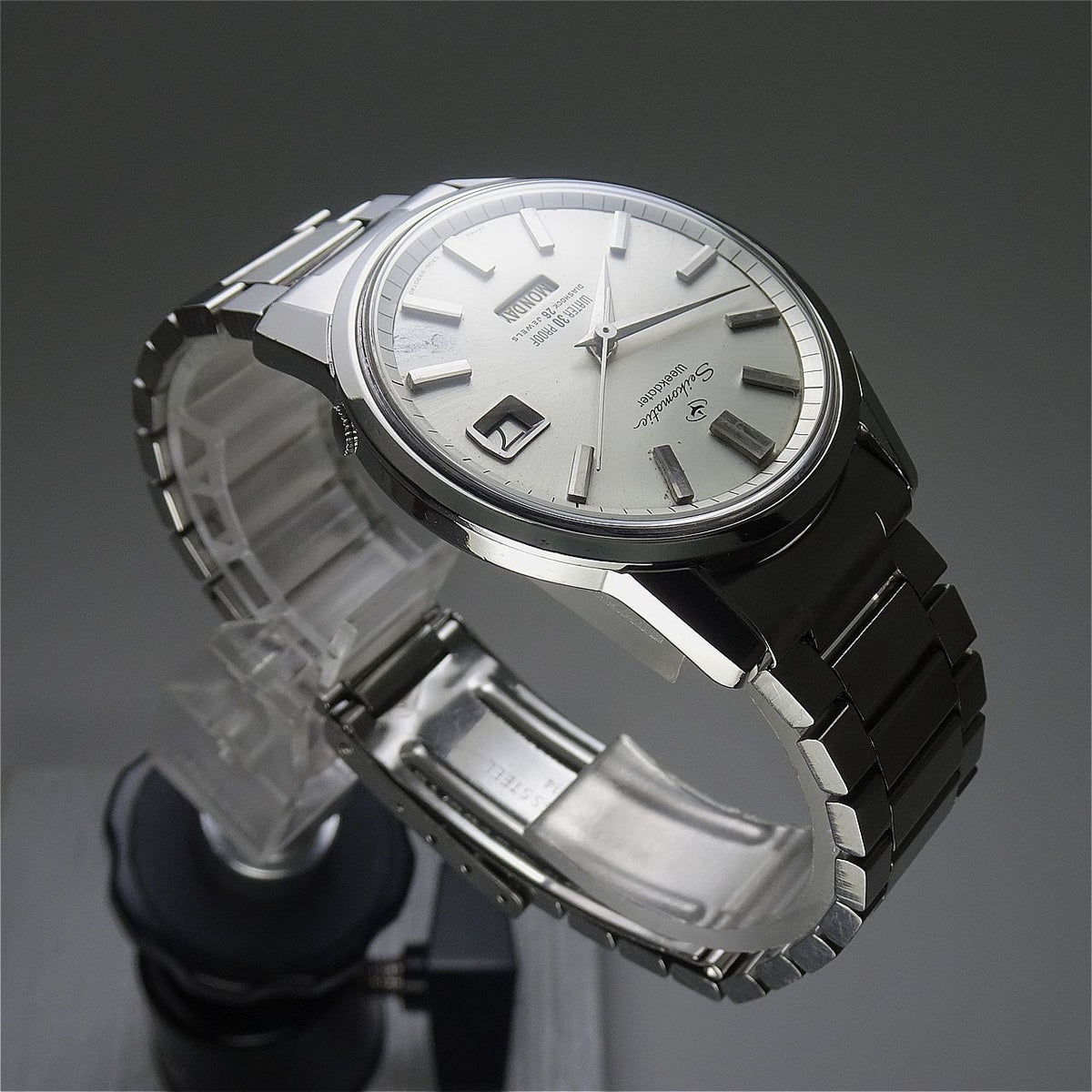 Serviced Vintage 1965 JAPAN SEIKO SEIKOMATIC WEEKDATER 6206-8990 26J Automatic.