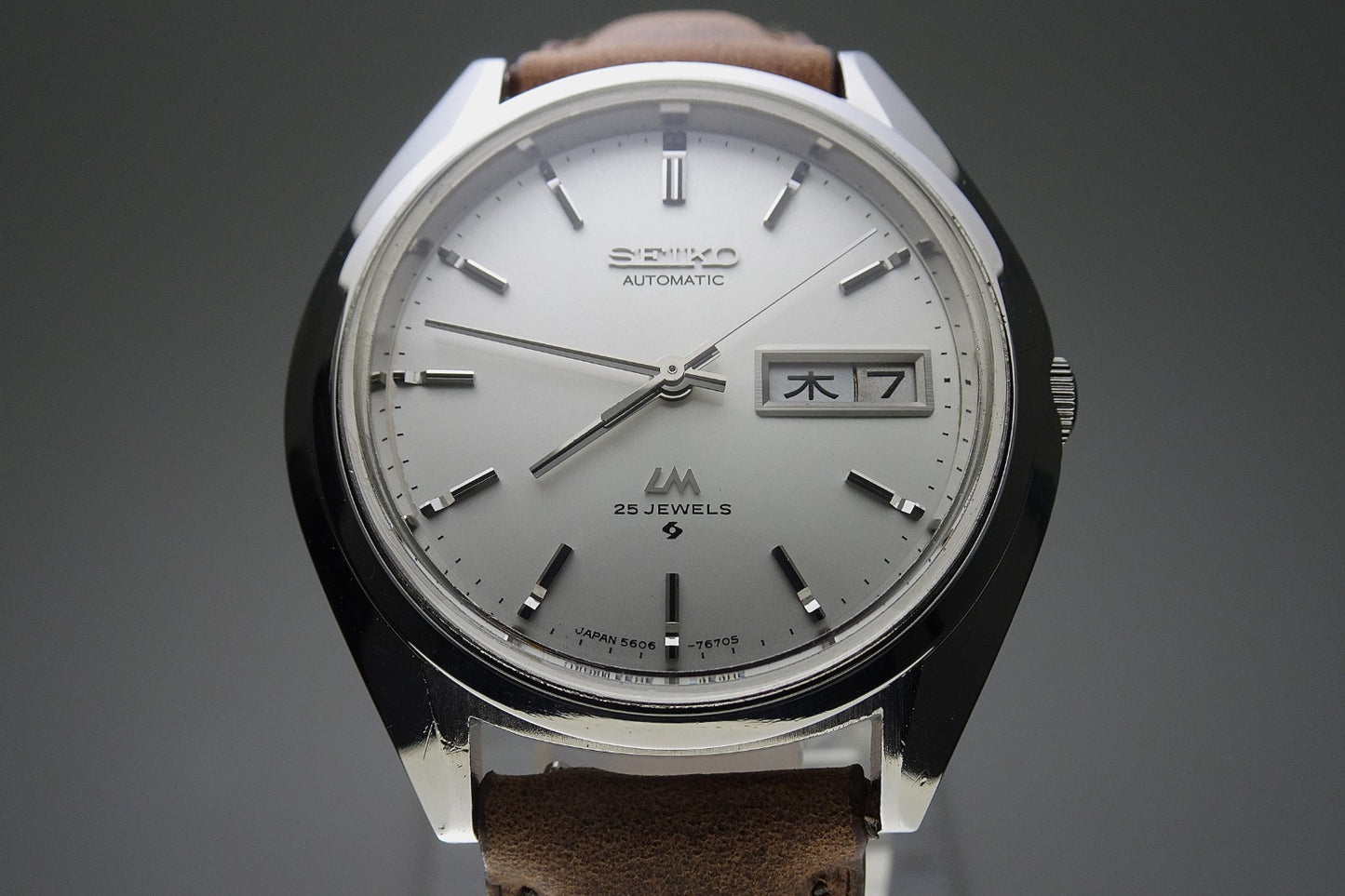 Vintage 1974 JAPAN SEIKO LORD MATIC WEEKDATER 5606-7192 25Jewels Automatic.