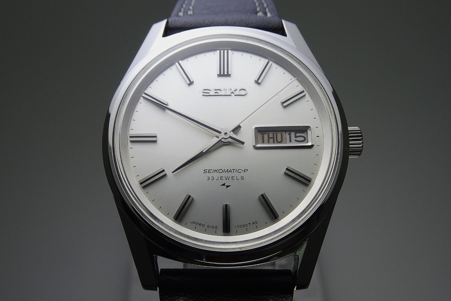 Vintage 1967's JAPAN SEIKO SEIKOMATIC-P WEEKDATER 5106-7000 33Jewels Automatic.