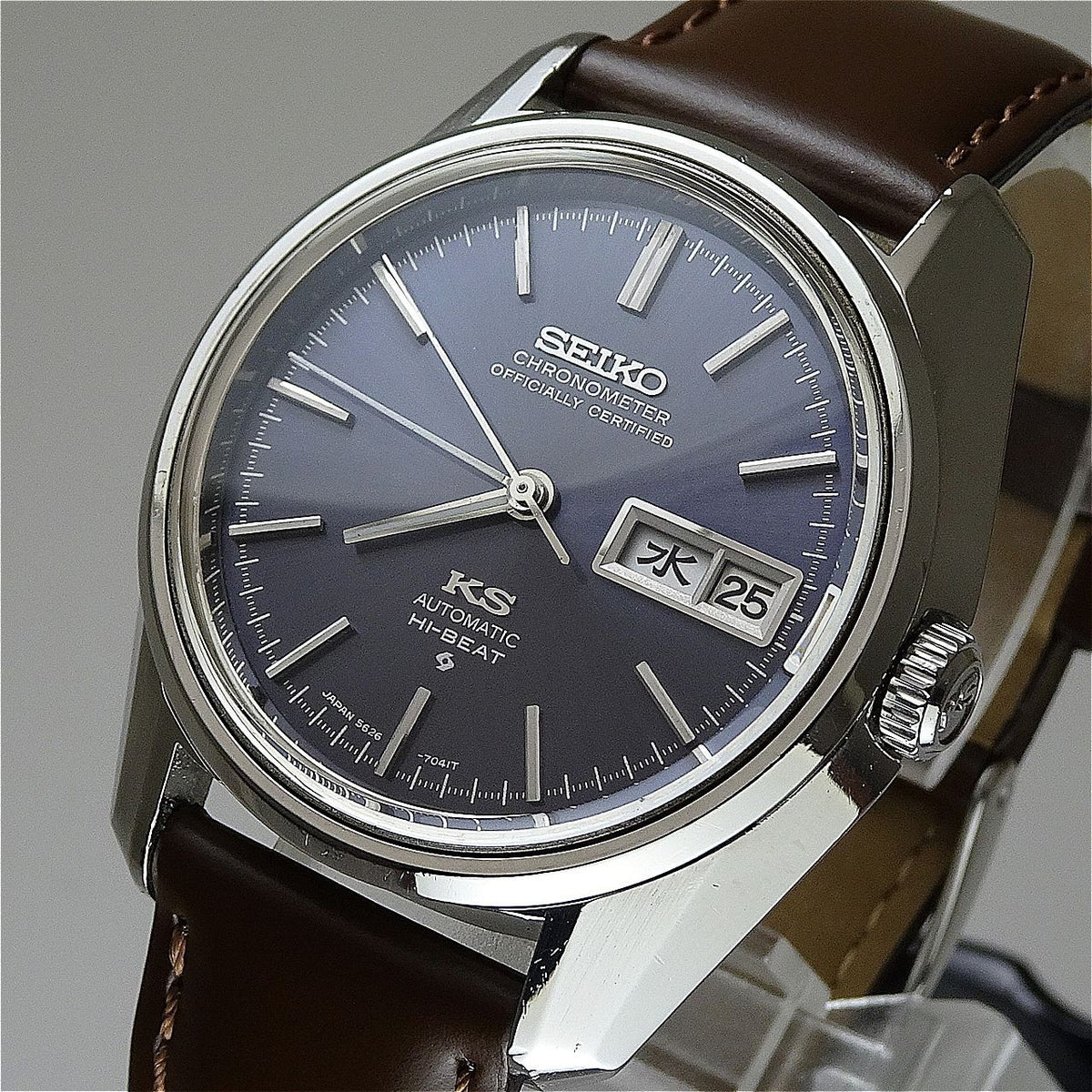 Vintage 1974 JAPAN KING SEIKO CHRONOMETER WEEKDATER 5626-7041 25J Automatic.