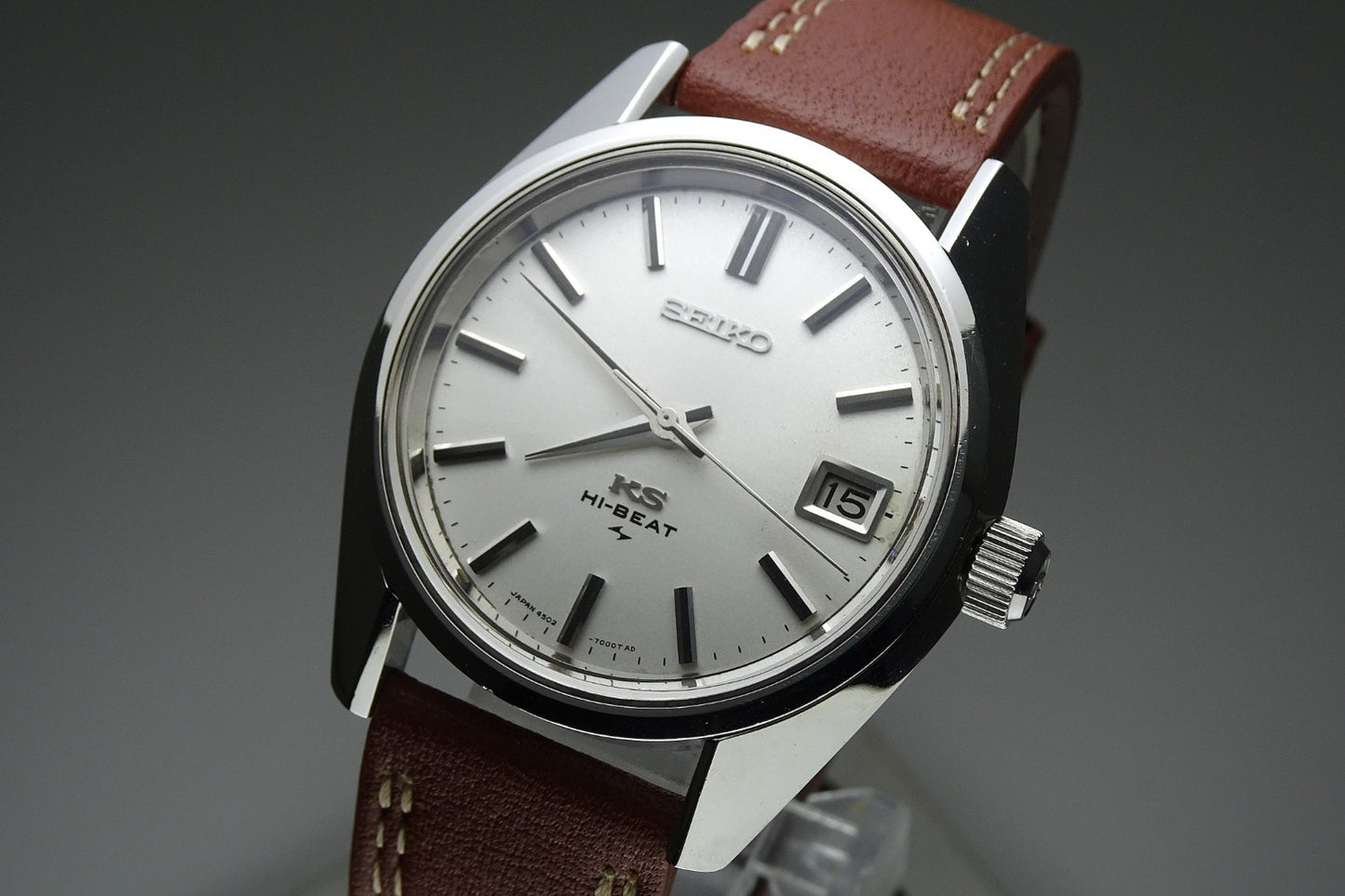 Vintage 1971 JAPAN 45 KING SEIKO CALENDAR 4502-7001 25Jewels Hand-winding.