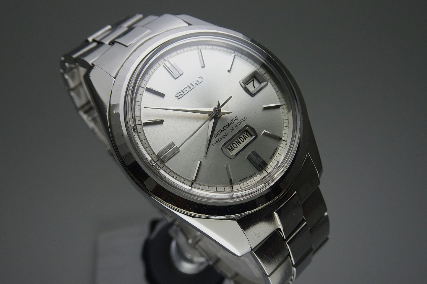Serviced Vintage 1966 JAPAN SEIKO SEIKOMATIC WEEKDATER 6206-8100 26J Automatic.