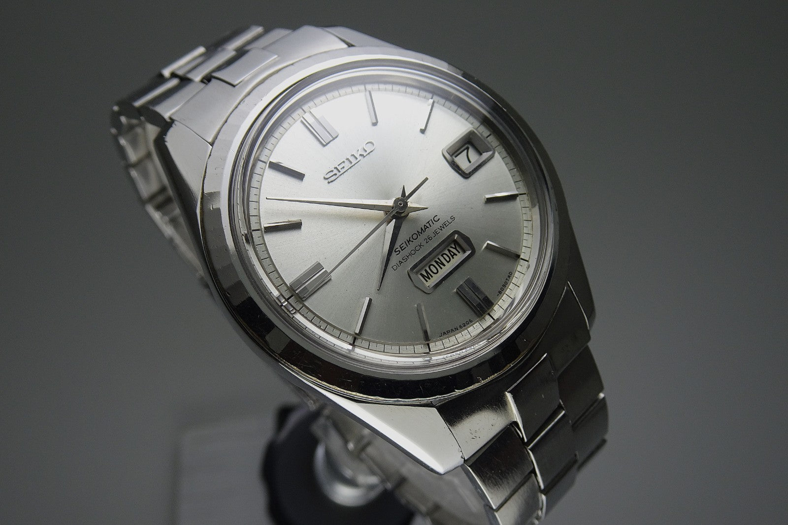 Serviced Vintage 1966 JAPAN SEIKO SEIKOMATIC WEEKDATER 6206-8100 26J Automatic.