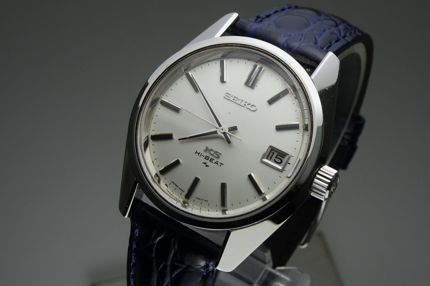 Vintage 1970 JAPAN 45 KING SEIKO CALENDAR 4502-7001 25Jewels Hand-winding.