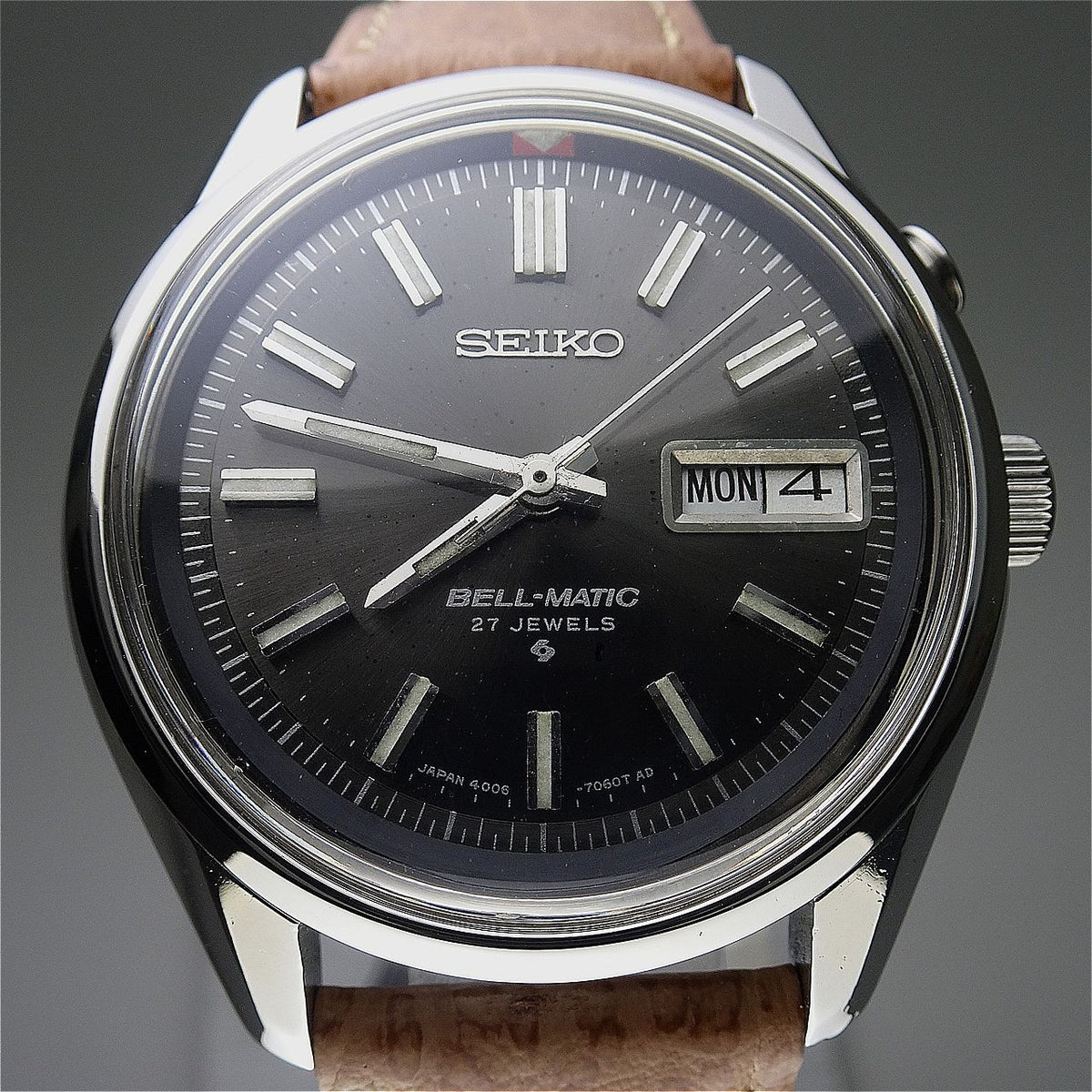 Vintage 1972 JAPAN SEIKO BELL-MATIC WEEKDATER 4006-7012 27Jewels Automatic.