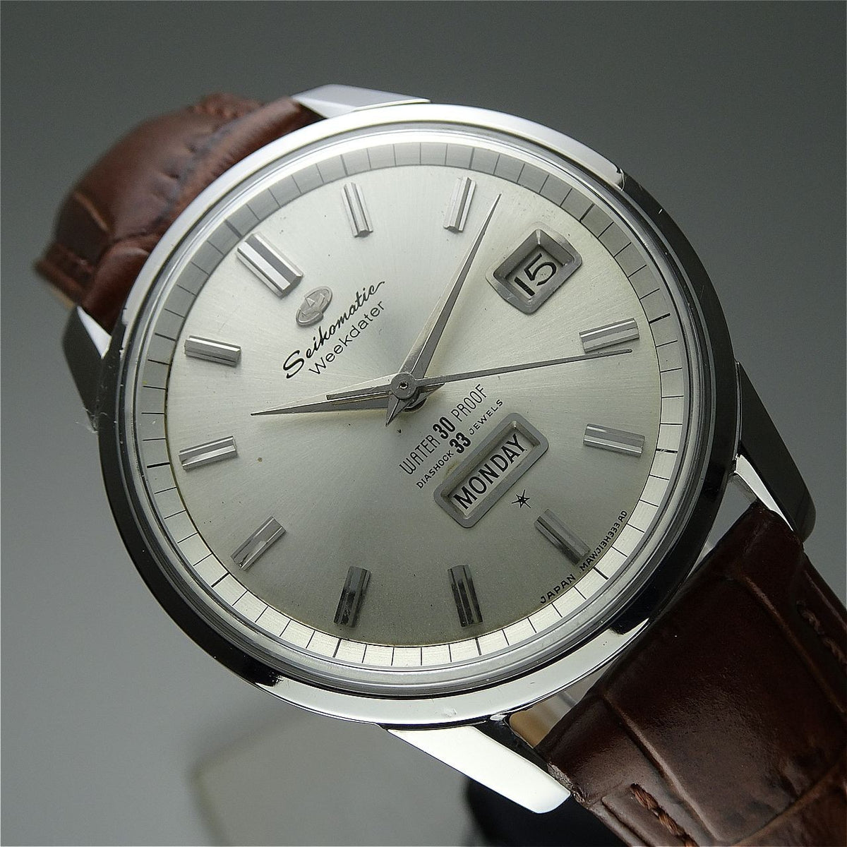 Vintage 1963 JAPAN SEIKO MATIC WEEKDATER J13080 33Jewels Automatic.